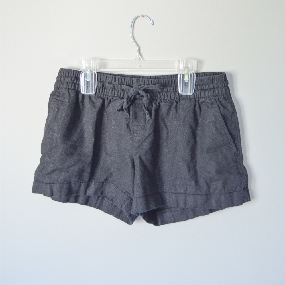 Black cotton shorts